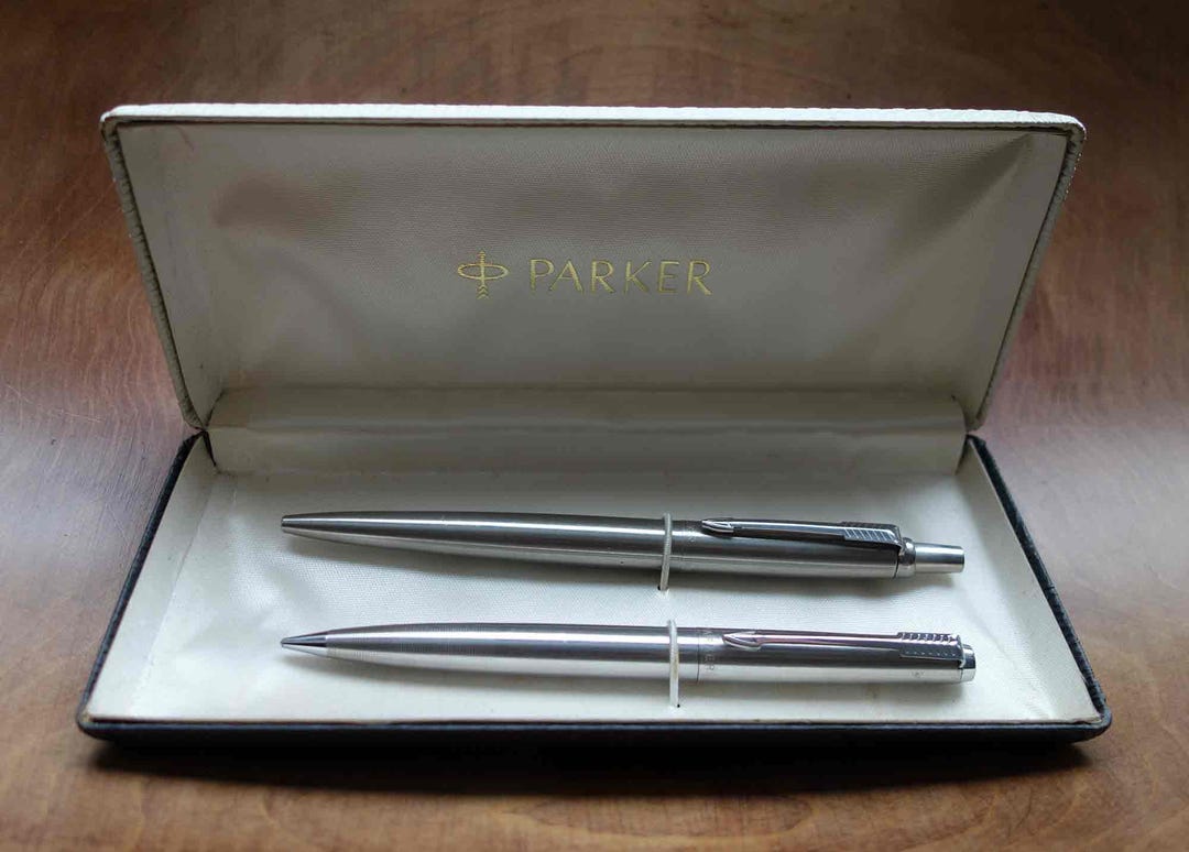 Vintage PARKER Ballpoint Pen and Pencil Set in Original Box - Etsy