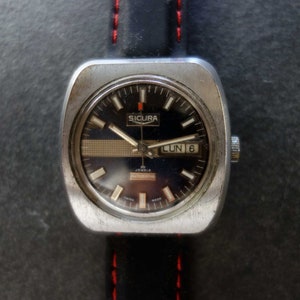 Vintage SICURA by Breitling Automatic All Swiss Made Day Date Mechanical Mens&#39; Watch