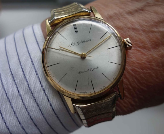 人気の春夏 Vintage SEIKO Mens Jewels 25 Diashock GOLDFEATHER 時計