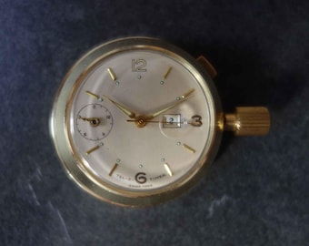 Chronomètre de table mécanique TEL-O-TIMER de fabrication suisse vintage