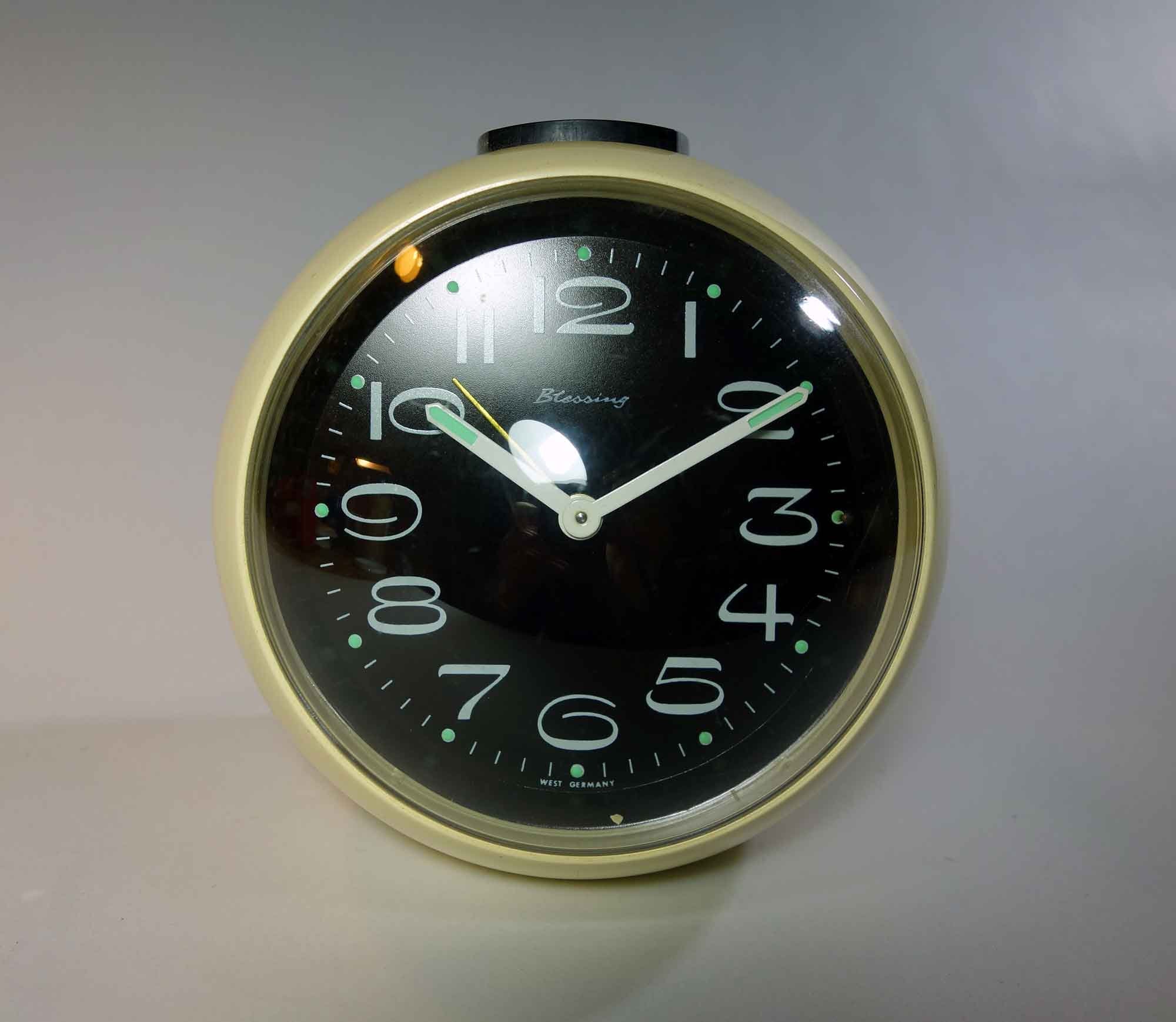 Vintage BLESSING Wind Up Alarm Clock made in West Germany