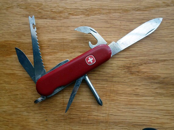 Vintage Wenger Delemont Swiss Army Knife for Fisherman Multi Tool Etsy