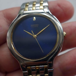 Vintage Quartz SEIKO Serviced Ladies&#39; Watch with Blue Face
