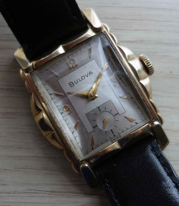 vintage Bulova 手巻き時計 角型 ゴールド アンティーク Bulova - BULOVA 手巻き腕時計 ゴールド アンティークの通販 by