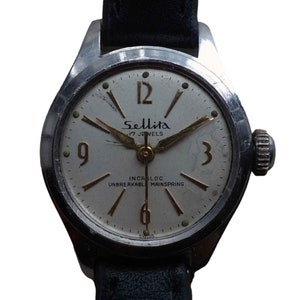 Vintage SELLITA Ladies&#39; Swiss Mechanical Wrist Watch
