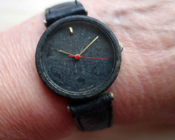 Vintage TUSCANY Quartz Black Marble Minimalist Digital Ladies Watch Etsy Canada