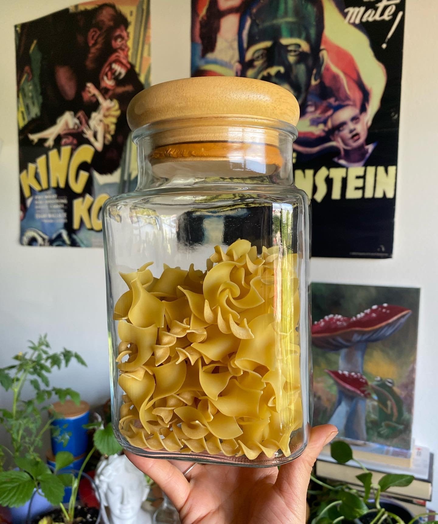 Large Glass Apothecary Jars with Bamboo Lid Sustainable Zero Etsy