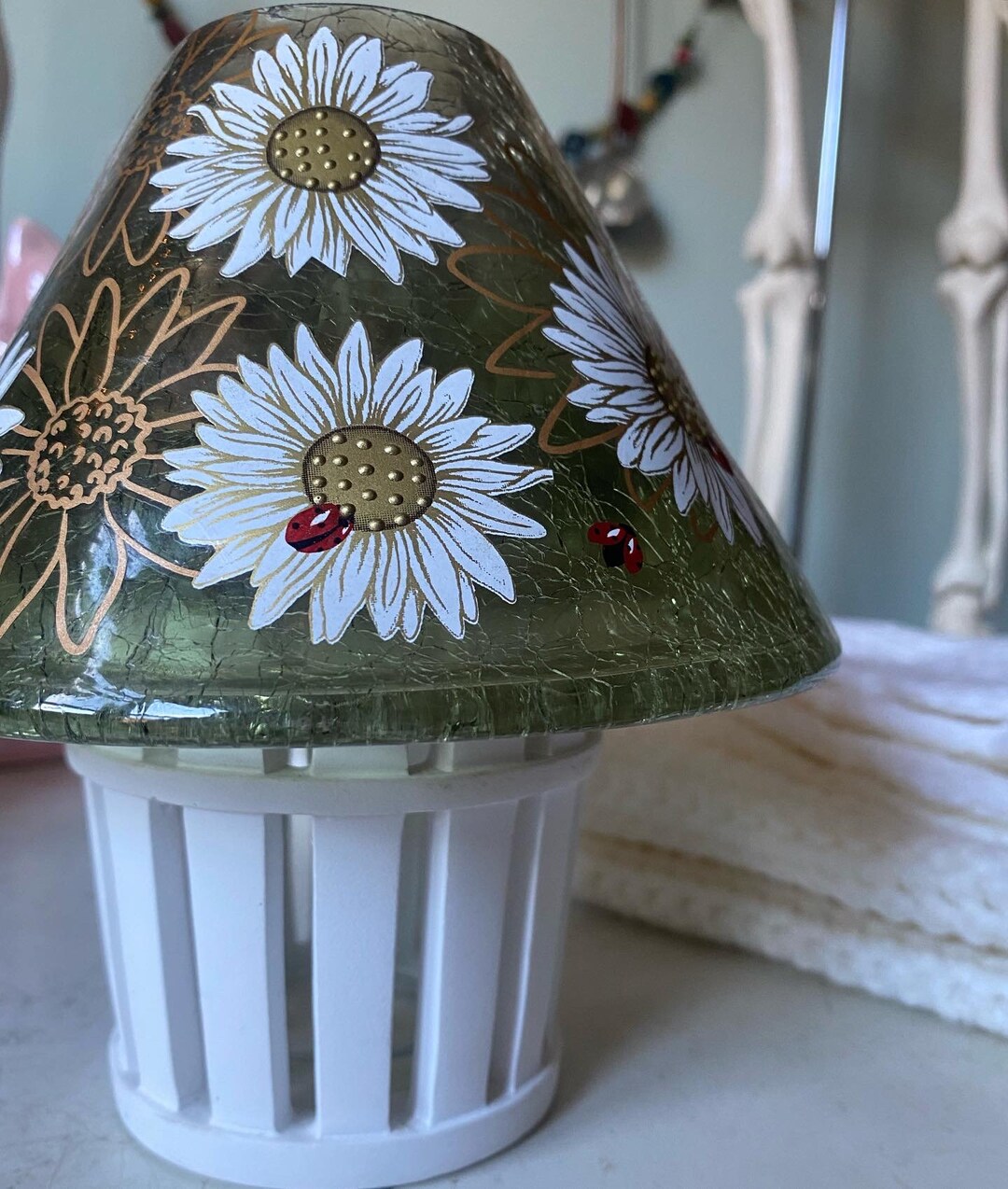 Yankee Candle Tea Light Holder Garden Glass Cottagecore Etsy