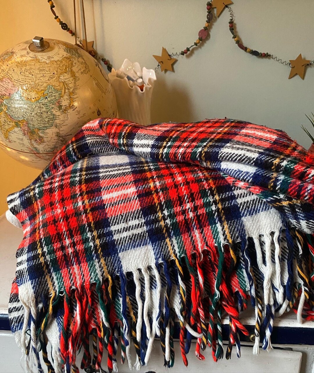 Vintage Red Plaid Blankets Etsy
