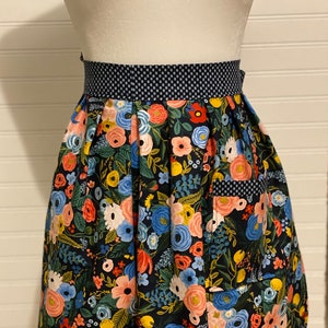 Women’s Half Apron, Rifle Paper Co Women’s Apron, Rifle Paper Co Fabric a Apron, Baking Apron