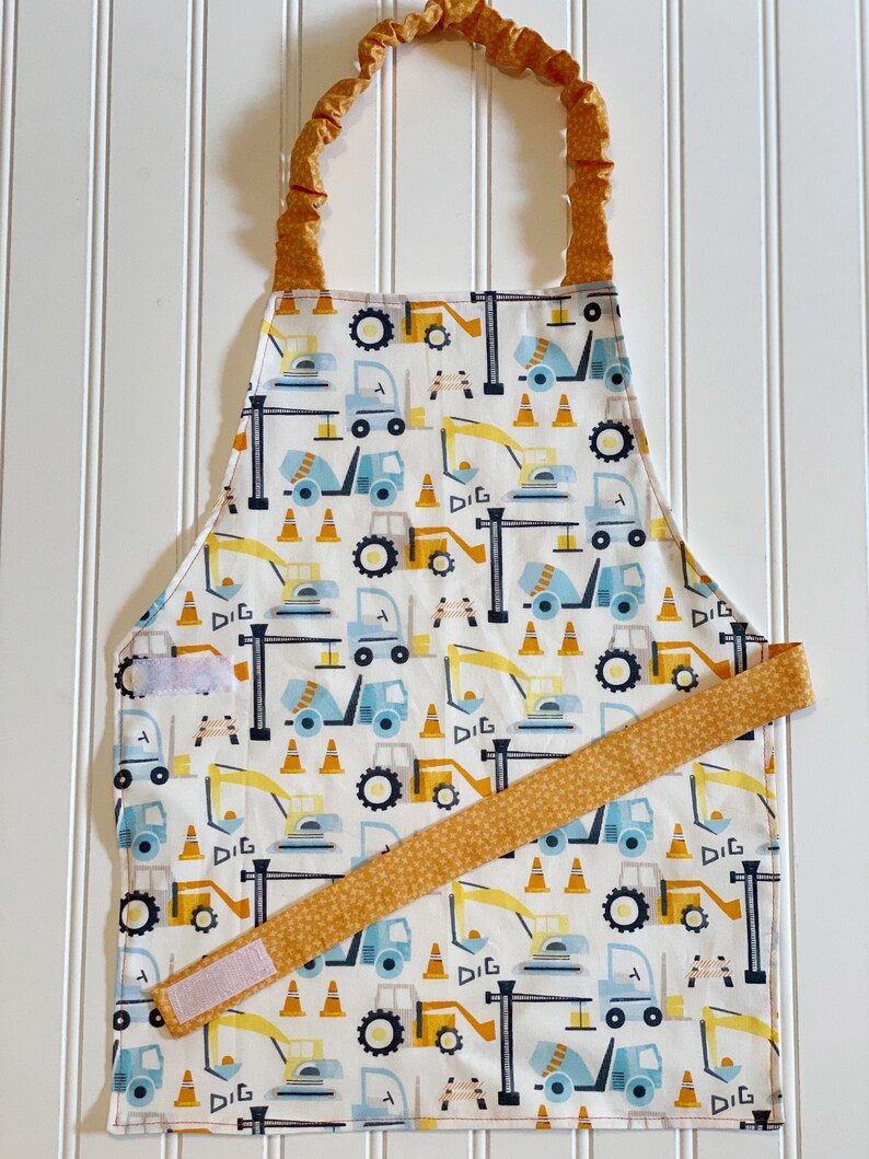 Construction Montessori Kids Apron Boys Apron Kids Apron Etsy