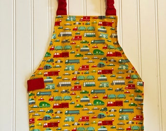 Children’s Montessori Firefighter Apron, Boys Apron, Kids Apron, Birthday Gift for Boy, Boy's Apron Kid's Smock with Velcro, Apron for Kids
