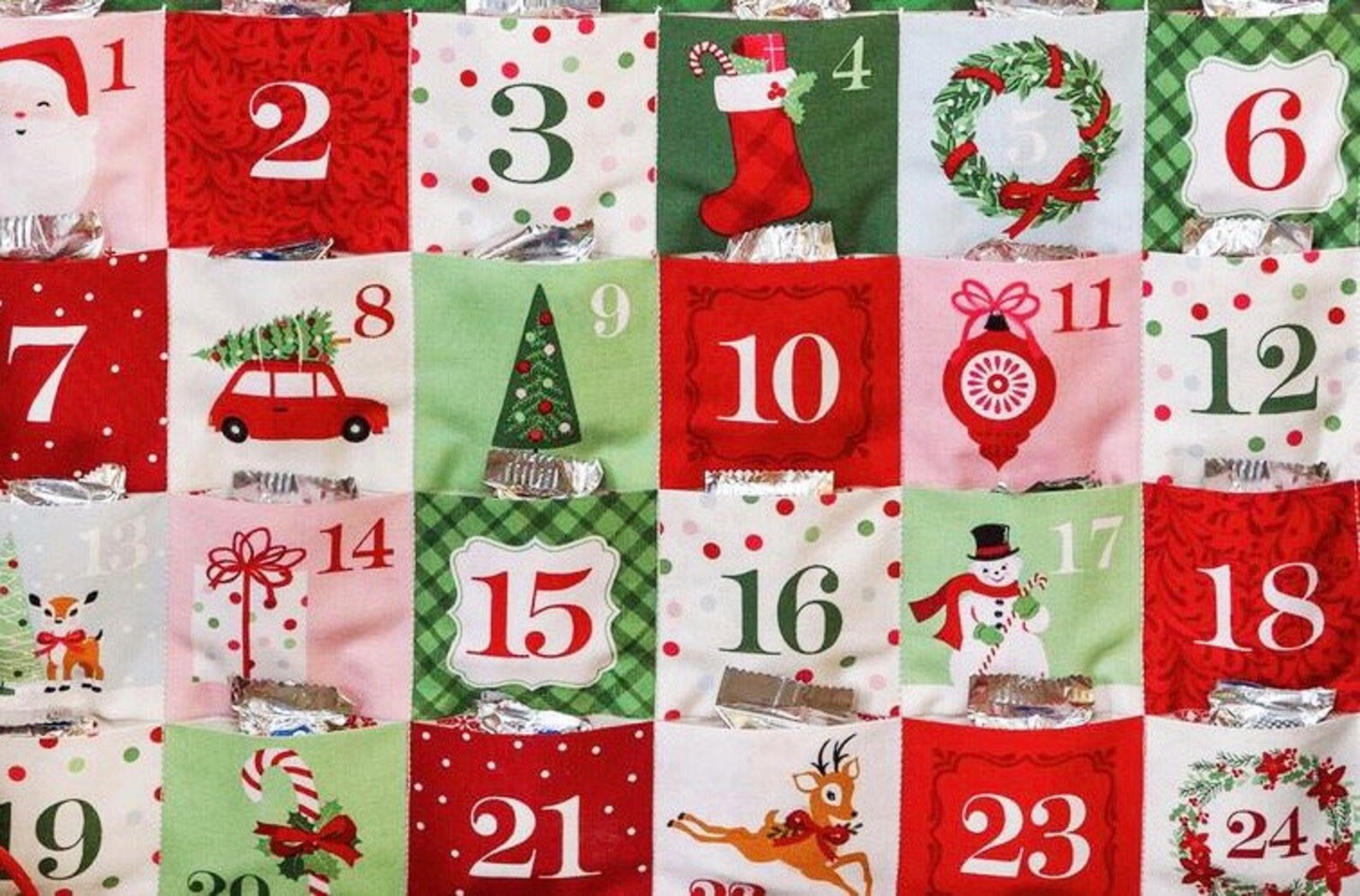 Fabric Advent Calendar Cloth Advent Calendar Santa and Etsy Fabric Advent Calendar Cloth Advent Calendar Santa and Etsy