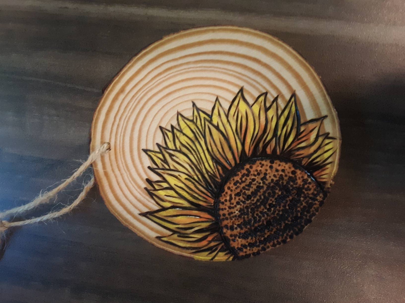 Sunflower Woodburning - Etsy