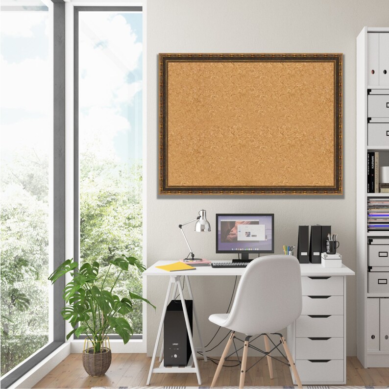 Decorative Bulletin Board Framed Bulletin Board Kitchen Etsy