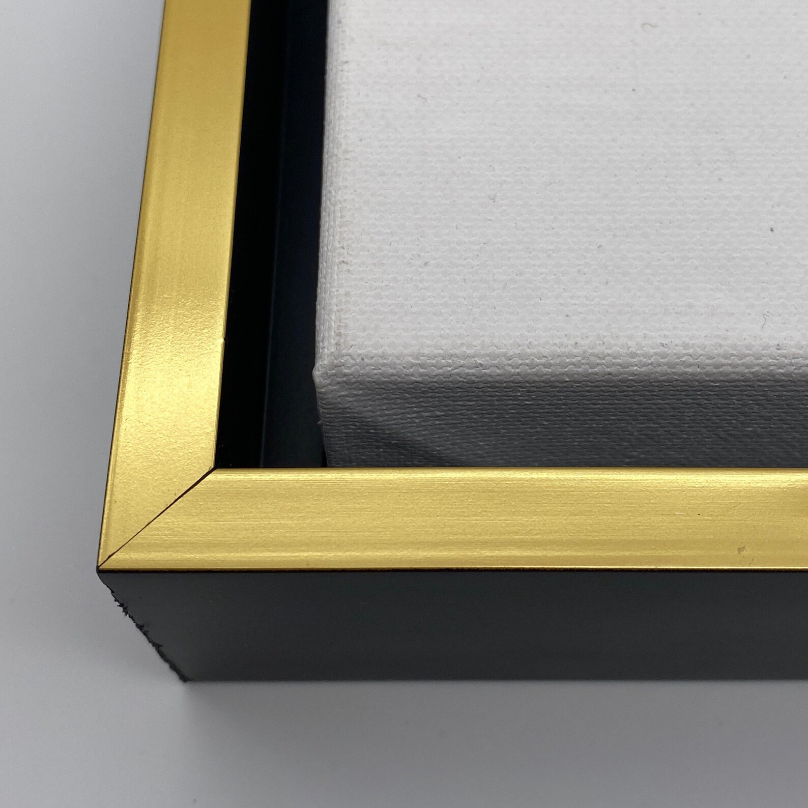 Floating Frame for Canvas Black and Gold Wood 24 x 30 40 50 60 Etsy