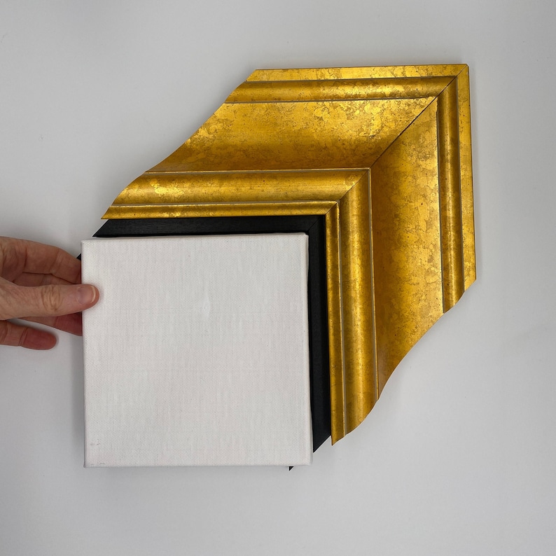 Gold Floating Canvas Frame Ornate Frame for Canvas Art Etsy