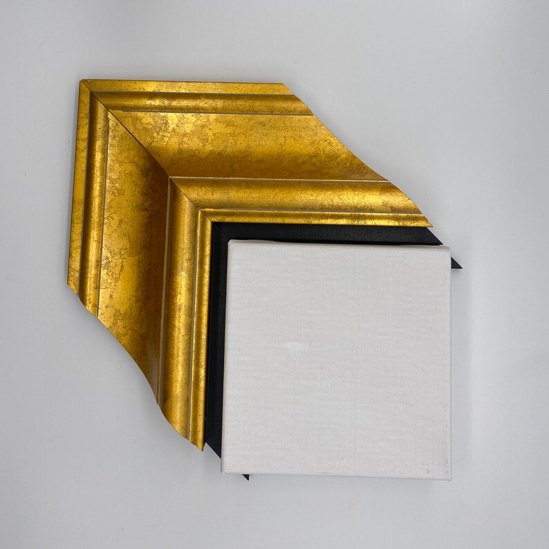 Gold Floating Canvas Frame Ornate Frame for Canvas Art Etsy