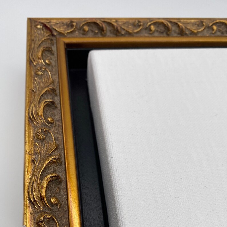 Floating Frame for Canvas Art Antique Float Frame Gold Etsy