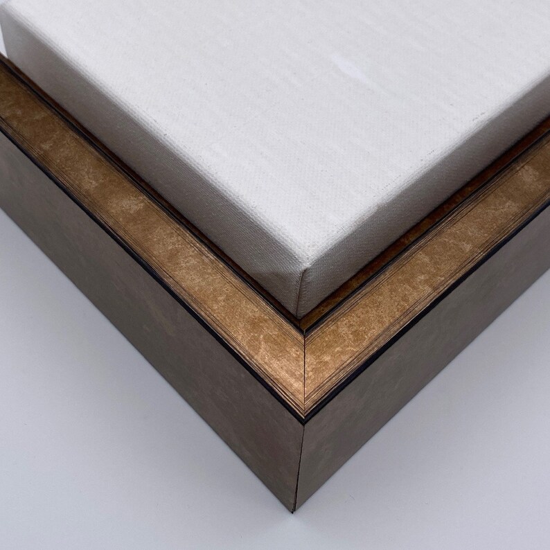 Bronze Wood Canvas Floater Frame Brass Copper Shiny Metallic Etsy