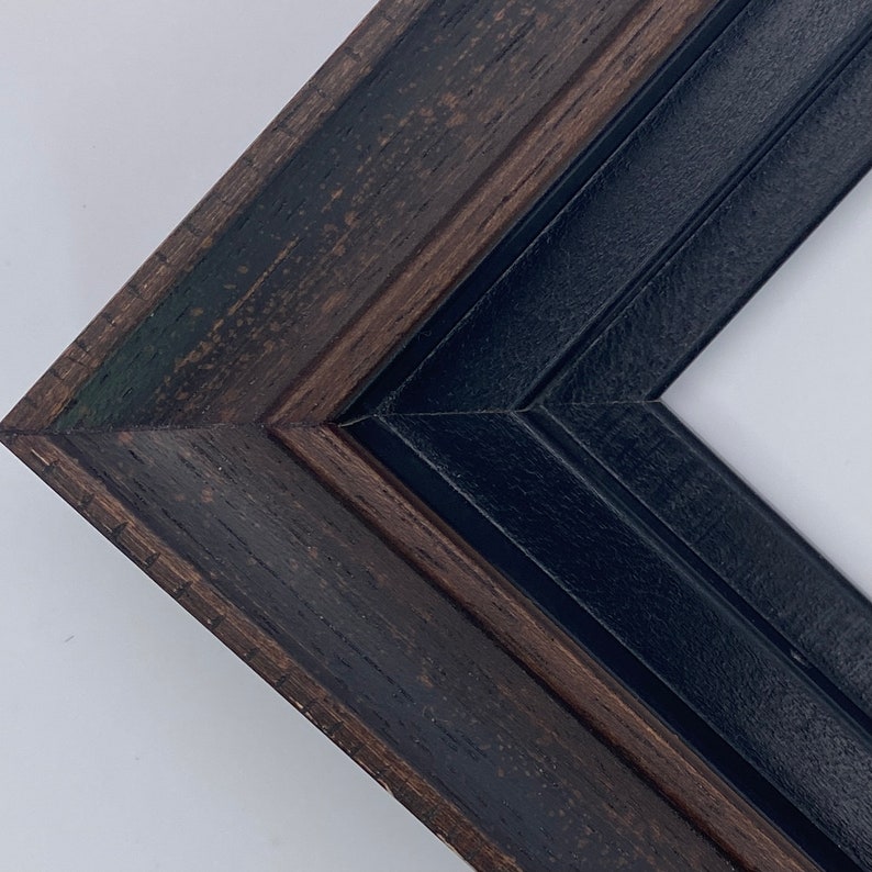 Canvas Frame Custom Frame Canvas Floating Frame Dark Brown Etsy