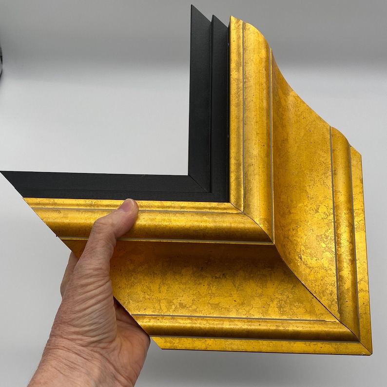 Gold Floating Canvas Frame Ornate Frame for Canvas Art Etsy