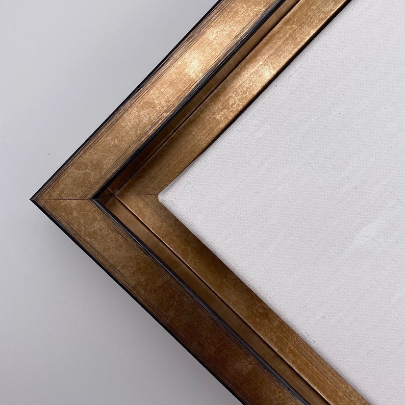 Bronze Wood Canvas Floater Frame Brass Copper Shiny Metallic Etsy