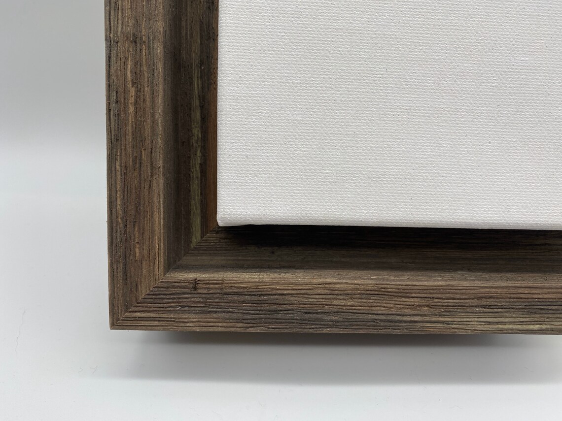 Barnwood Floating Frame for Canvas Art 1.5 Depth Custom Etsy
