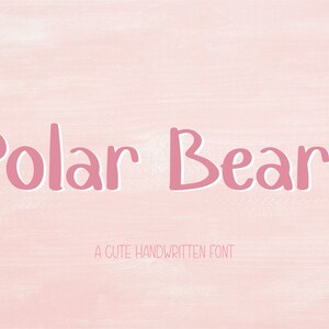 Polar Beary - Una fuente simple manuscrita - TTF / OTF
