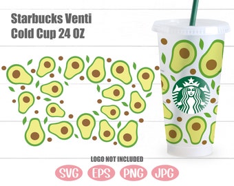 Download Clip Art Avocado Lover Starbucks Svg Png Digital Download Avocado Svg Starbucks Cup Vegan Svg Full Wrap Starbucks Cold Cup 24oz Art Collectibles