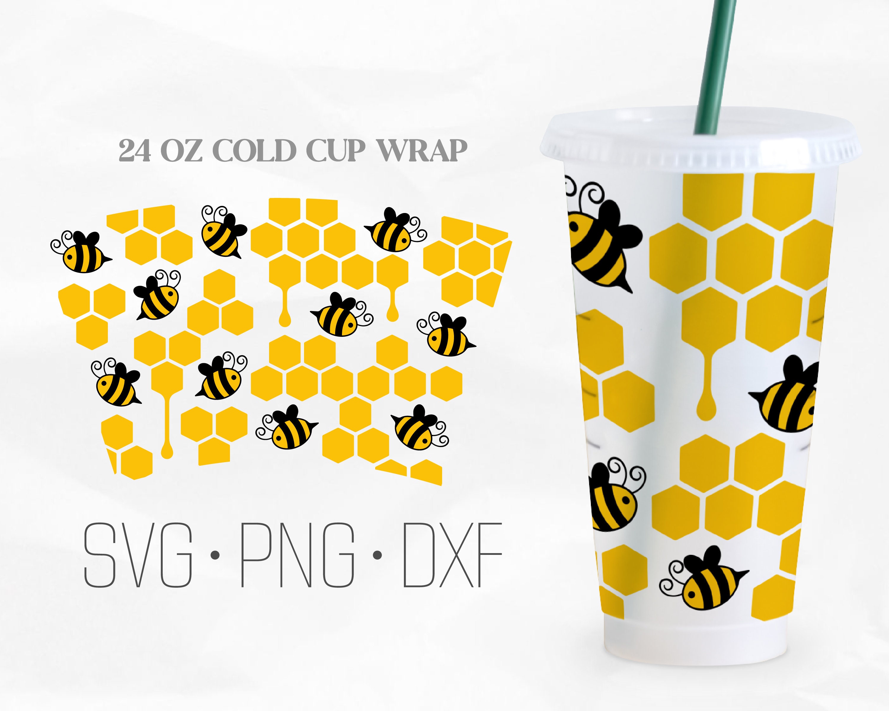 Bumble Bee Starbucks Cup - Etsy