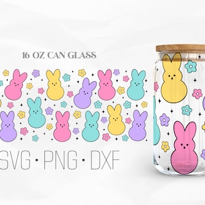 Påsk Peeps burkglasomslag Svg, påskharen Svg, Peeps svg svg, Glad påsk svg, burkomslag, Svg, Png, DXF-filer för Cricut