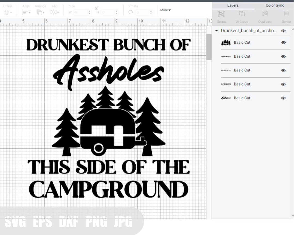 Personalized Camping Door Sign - Gift Idea For Camping Lover/Family - Drunkest Bunch Of Assholes This Side Of The Campground main image 1