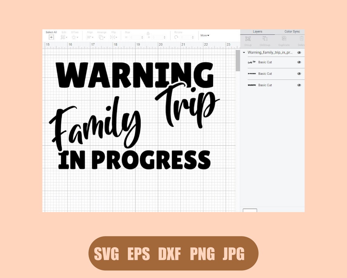 Warning Family Trip in Progress Svg, Family Trip Svg, Trip in Progress ...