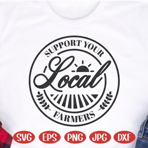 Support Your Local Farmers svg, local farmer, Farm svg, Livestock svg, Farming svg, Cut files for Cricut