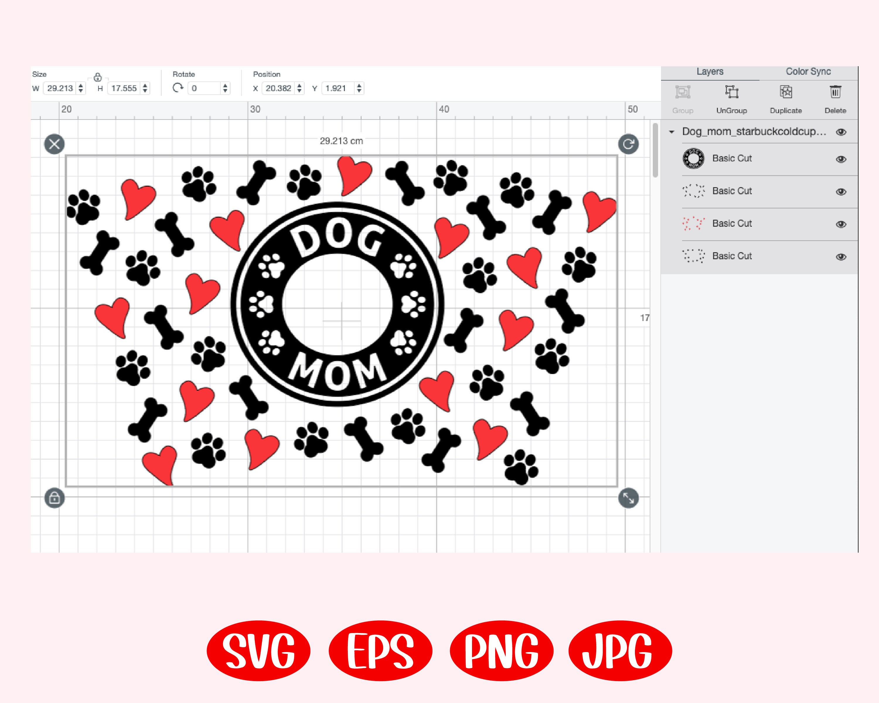 Download Dog Mom Starbucks cup SVG Dog Paw Starbuck svg Full wrap ...