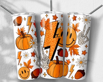 Retro Fall Vibes Png, Retro Fall png, Otoño Png, Hojas de otoño Png, Diseños de sublimación de otoño, Vaso flaco 20oz, Descarga digital de archivos PNG