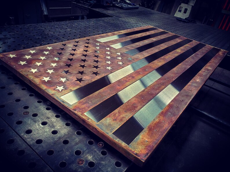 Copper/stainless American flag Etsy