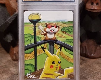 ⭐️美品⭐️③御三家　pokemon ART色紙　ミニ色紙　当時物 pikachu PATRAT / PIKACHU Hand Painted - Graded - Generations - Etsy
