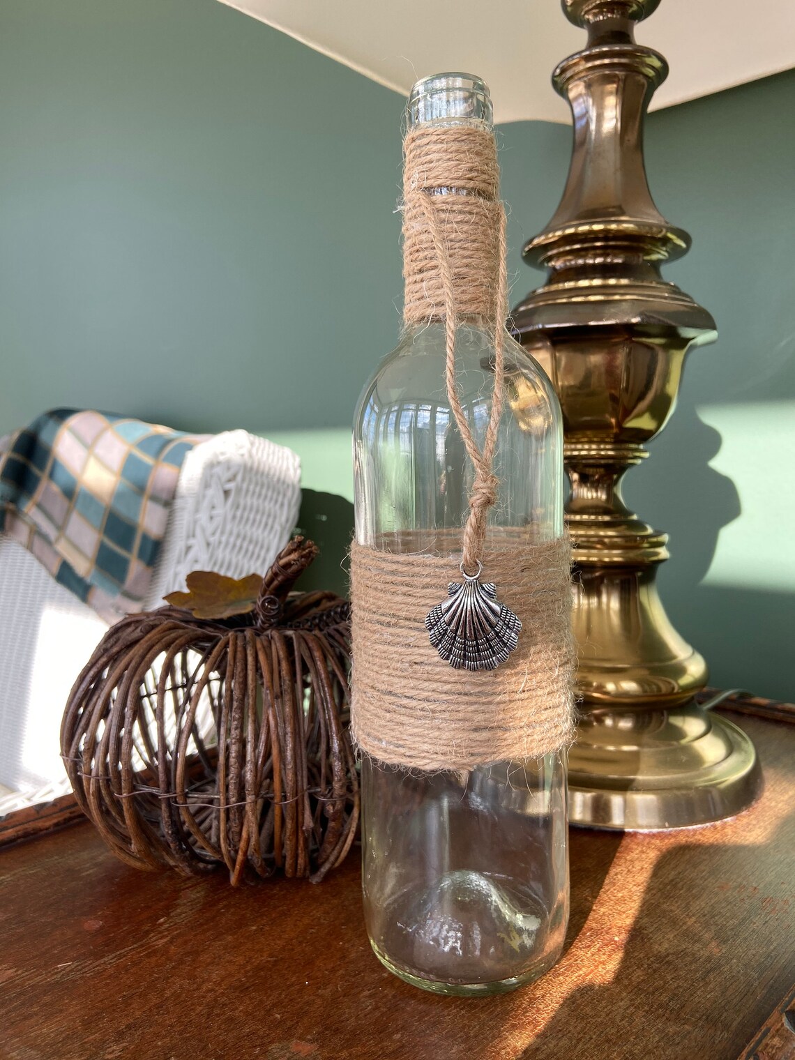 Decorative Glass Bottle Etsy