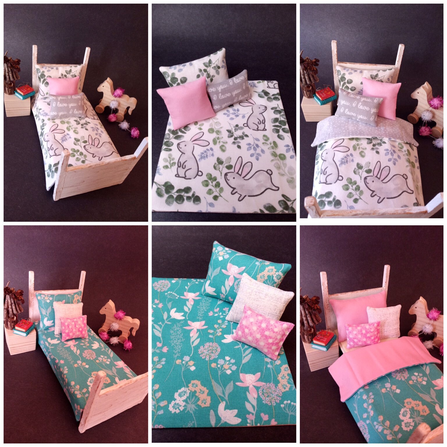 Miniature Dollhouse Bedding set Single bed bed set For Etsy