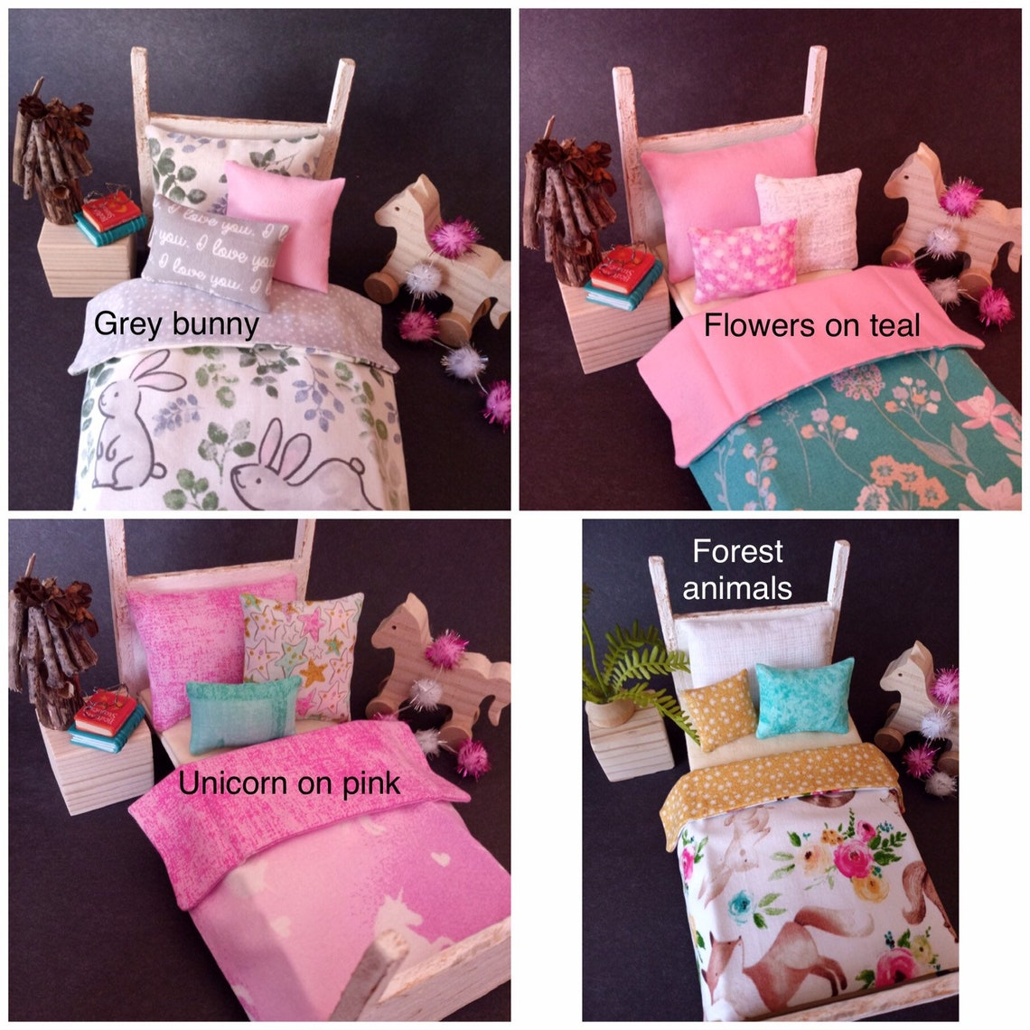 Miniature Dollhouse Bedding set Single bed bed set For Etsy