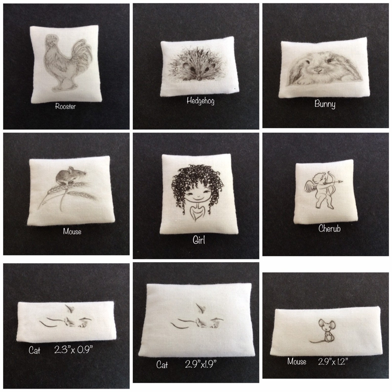 Dollhouse miniature pillow pillow with image Etsy