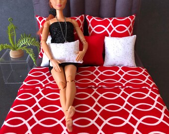 Miniature cushion for a doll/'s sofa Set 3pcs Miniature pink cushion dollhouses Blythe Romantic Cushion for Popovy Sisters Pullip Barbie