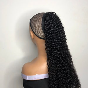 Ponytail Kinky Curly hair extension virgin hair 16 - 28 inches clip in drawstring ponytail