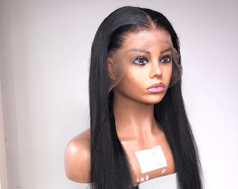 13x4 Lace Frontal Wig – 250 Density Virgin Hair, Pre-Plucked