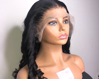 Body Wave Virgin Hair Wig: 13x4 Lace Frontal, 250 Density