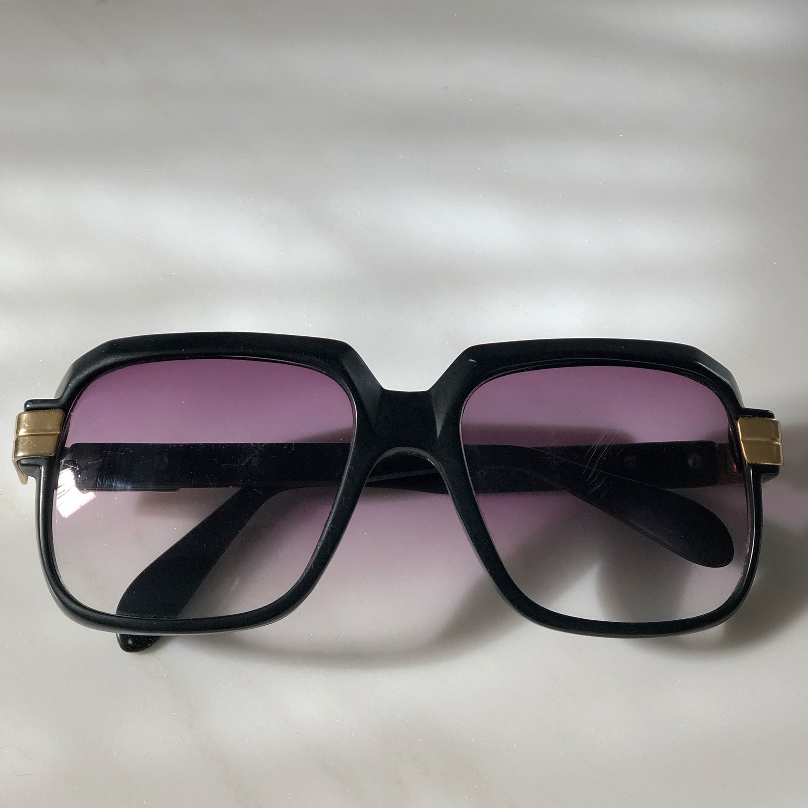 Vintage Gazelle Oversized Sunglasses Violet Lenses Etsy