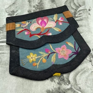 Black Art Silk Embroidered Bags and Clutches HBDACS287