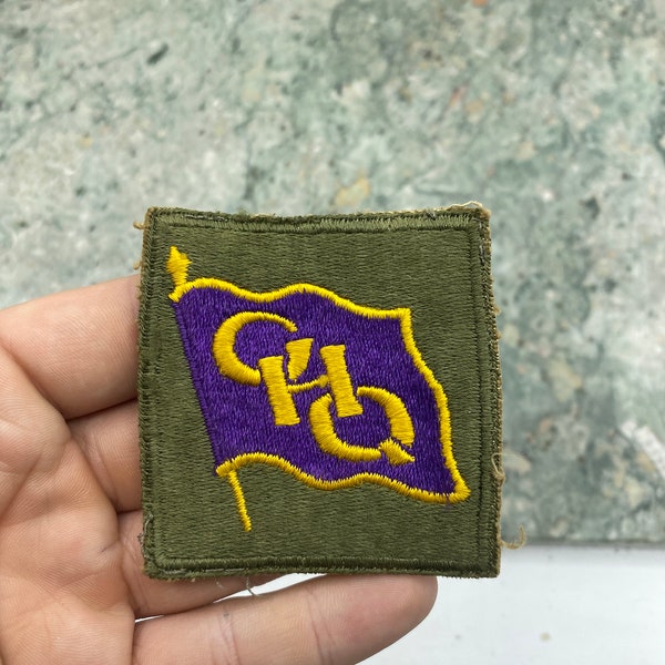 GHQ WWII General Headquarters Purple Flag Patch